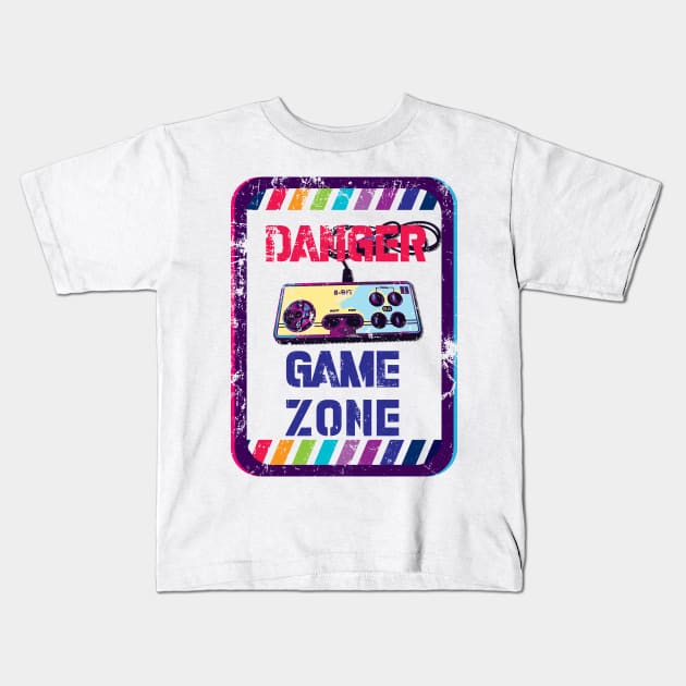 danger zone game Kids T-Shirt by ANIMEPEDIA